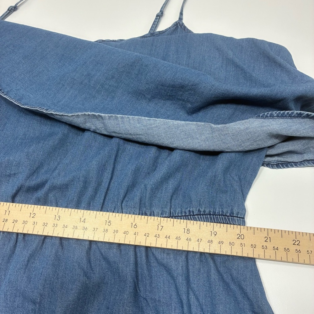 Old navy Mini Dress Women Size XXL lightweight denim‎ layered spaghetti straps - Picture 11 of 14